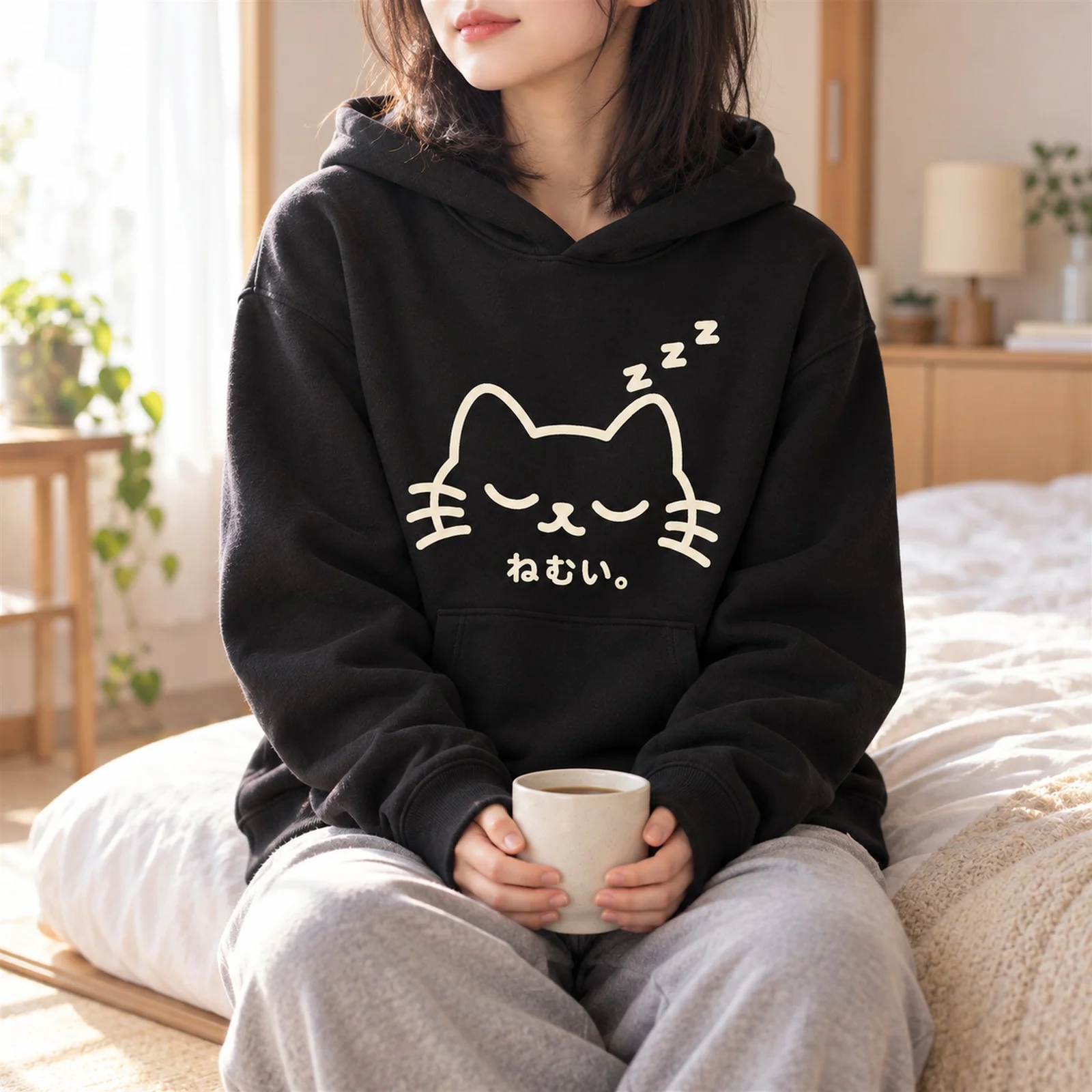 「ねむい。」猫パーカー