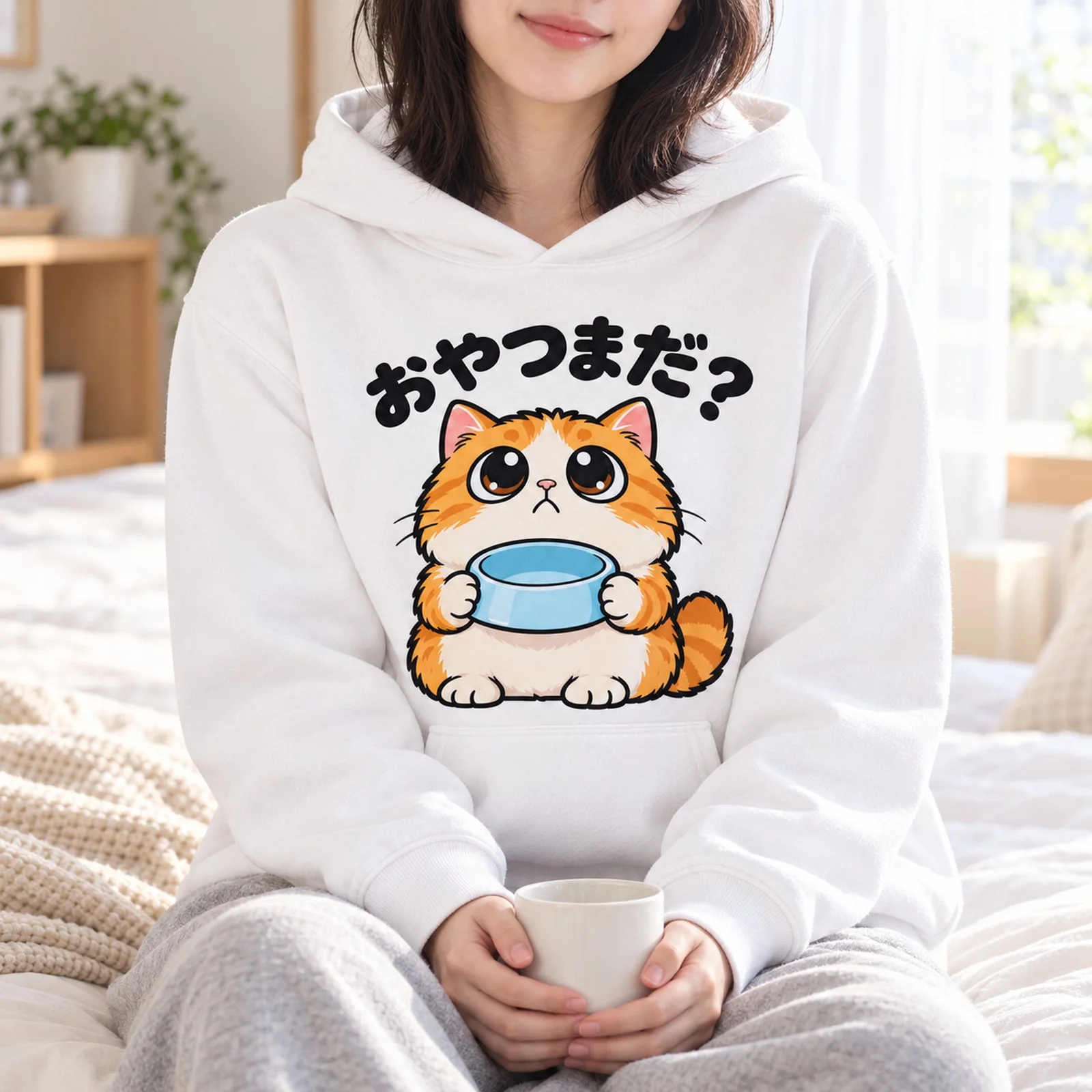 「おやつまだ？」茶トラ猫パーカー