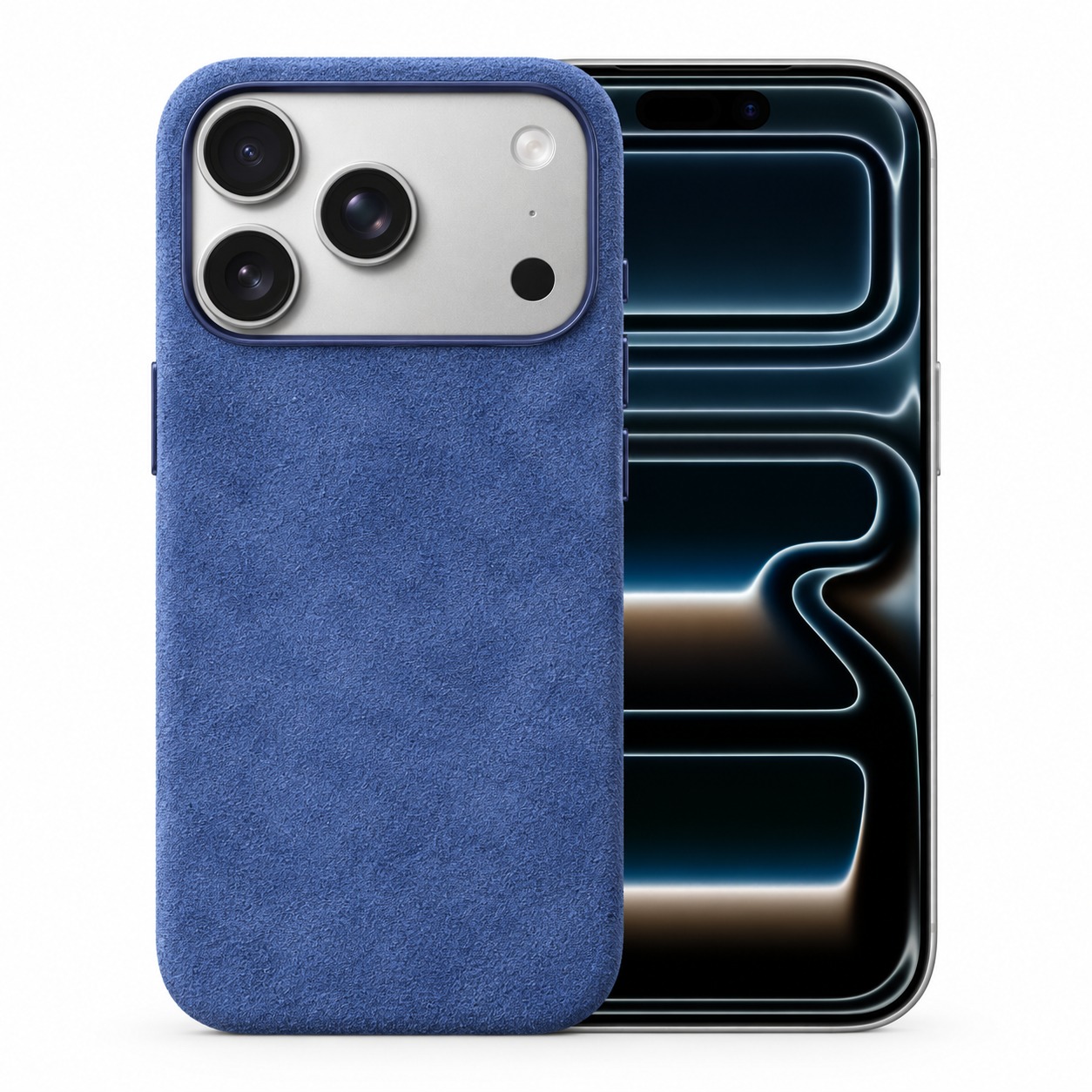 アルカンターラケース ブルー iPhone 17 Pro