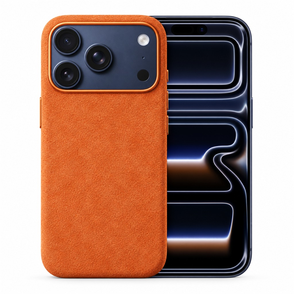 アルカンターラケース オレンジ iPhone 17 Pro