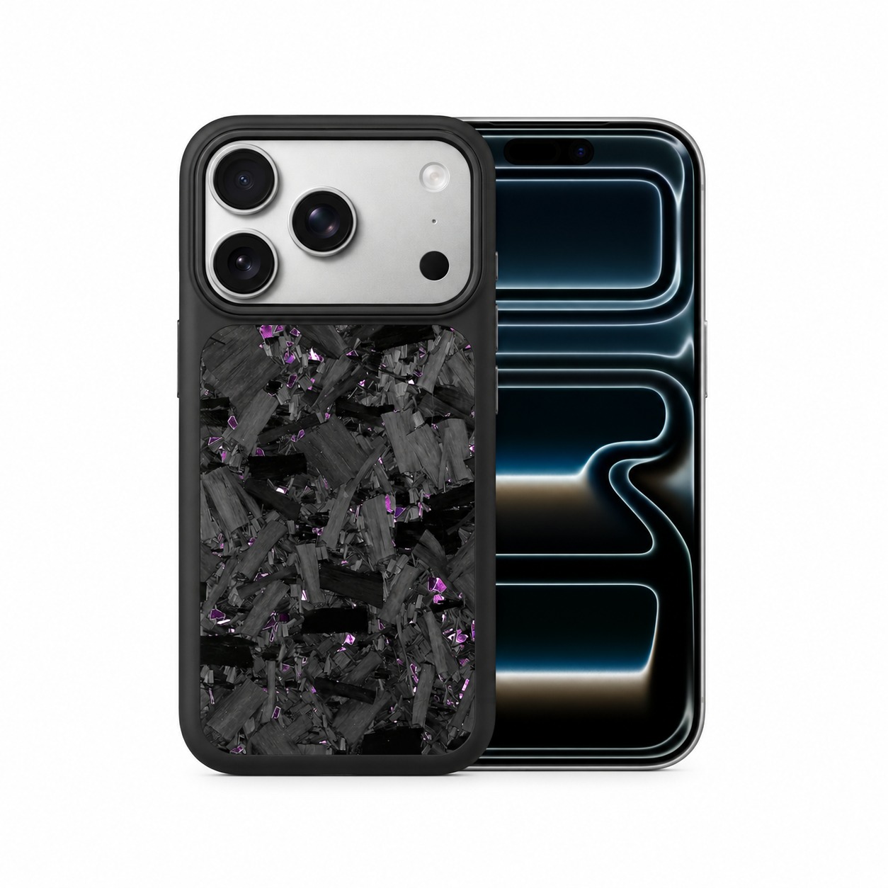 鍛造カーボンケース iPhone 17 Pro ブラックパープル