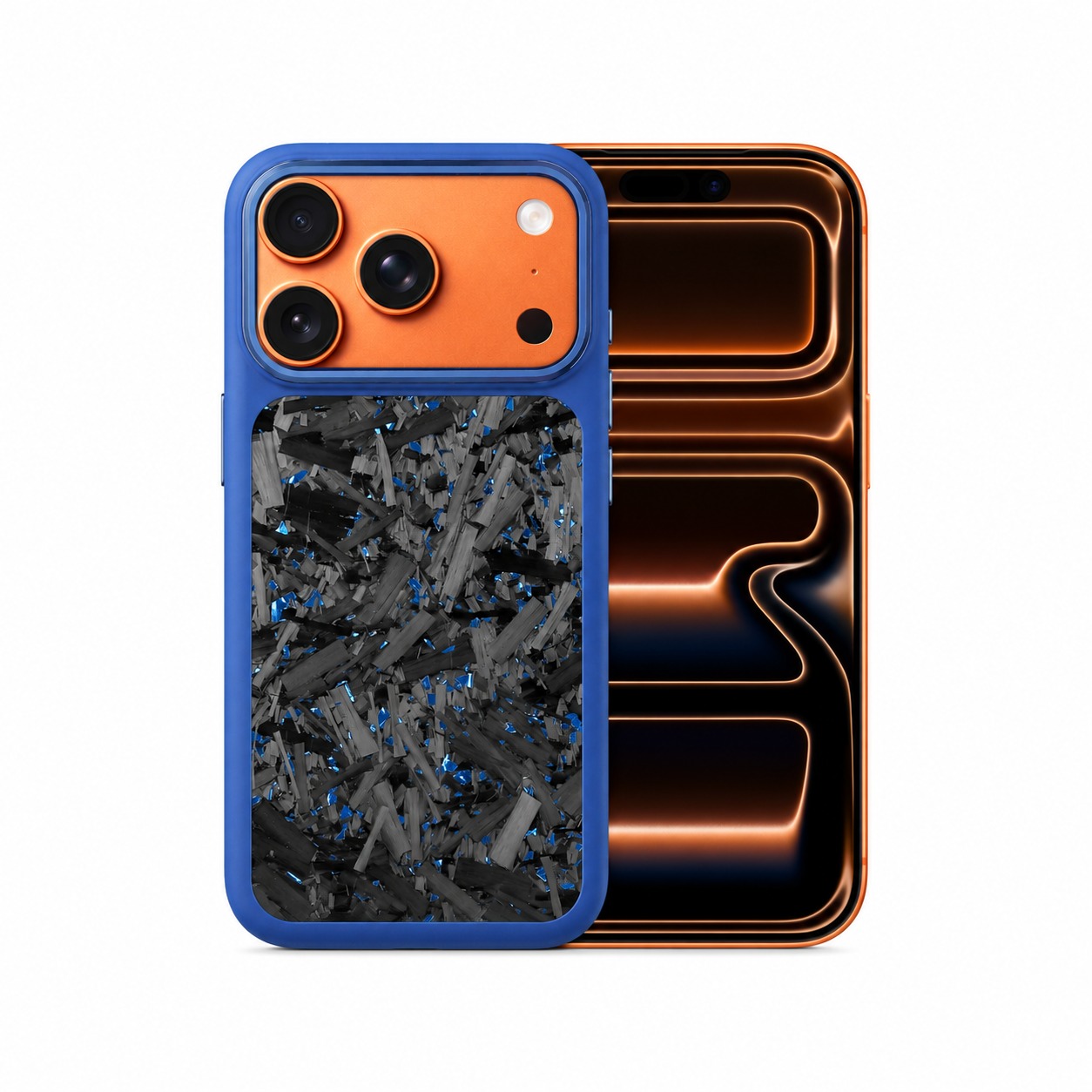 鍛造カーボンケース iPhone 17 Pro ブルー