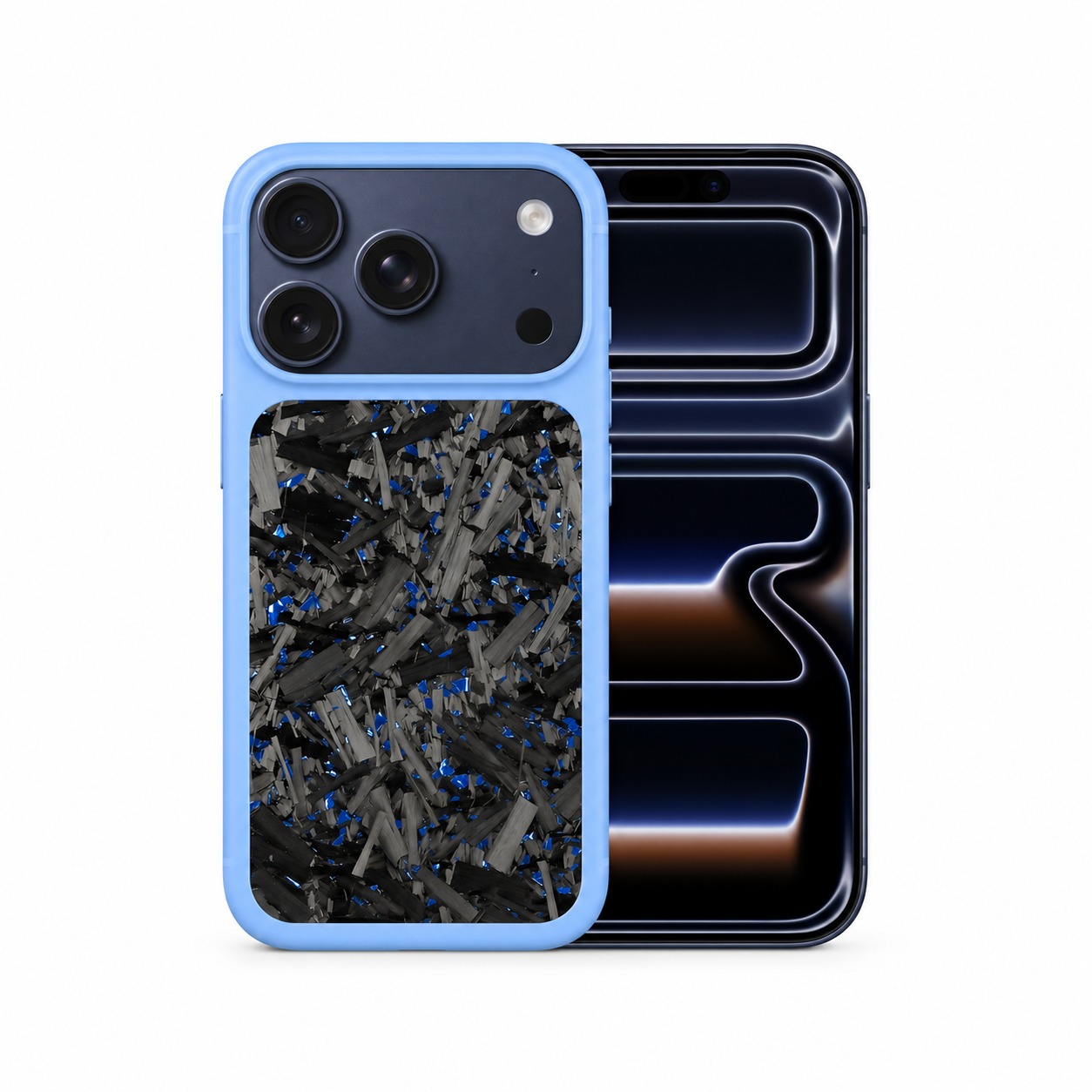 鍛造カーボンケース iPhone 17 Pro ライトブルー