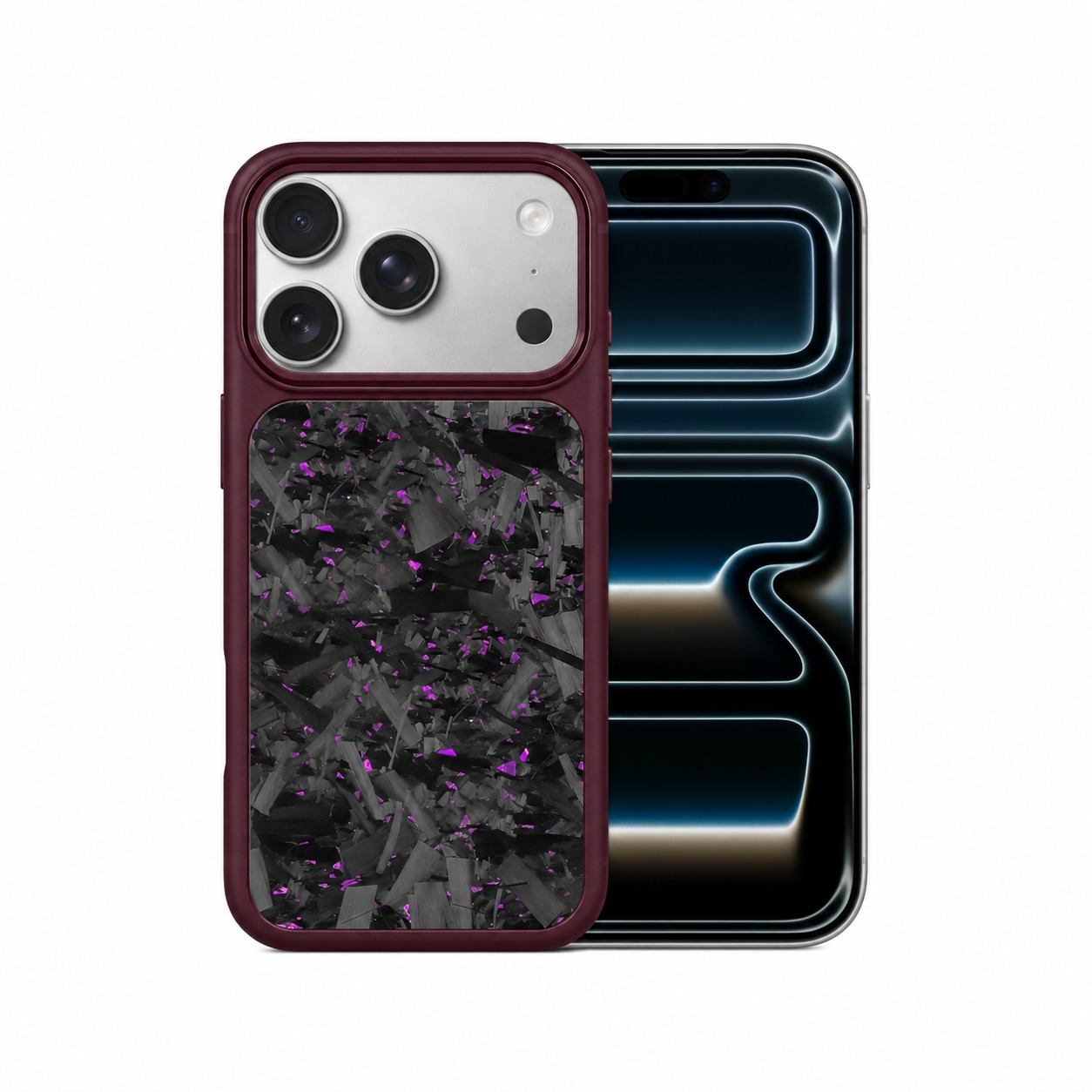 鍛造カーボンケース iPhone 17 Pro ワインレッド
