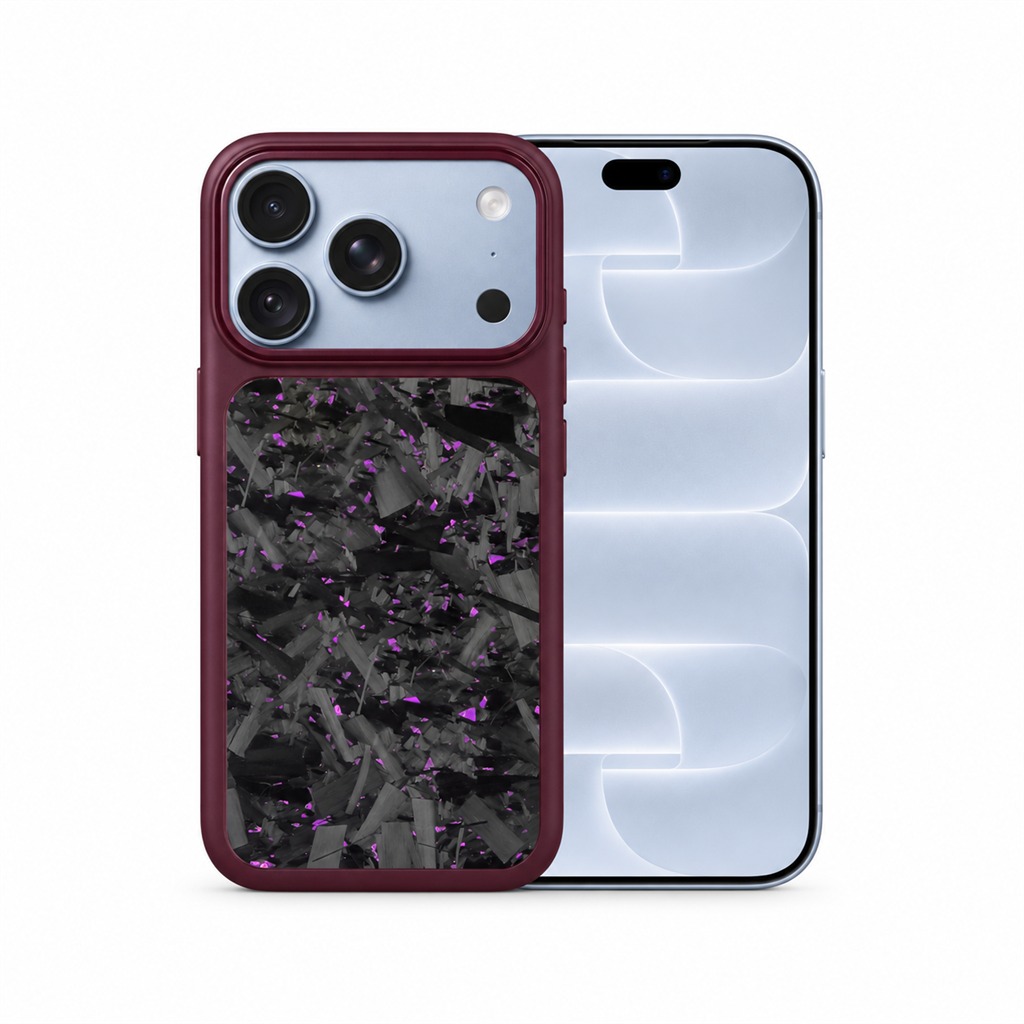 鍛造カーボンケース iPhone 18 Pro ワインレッド