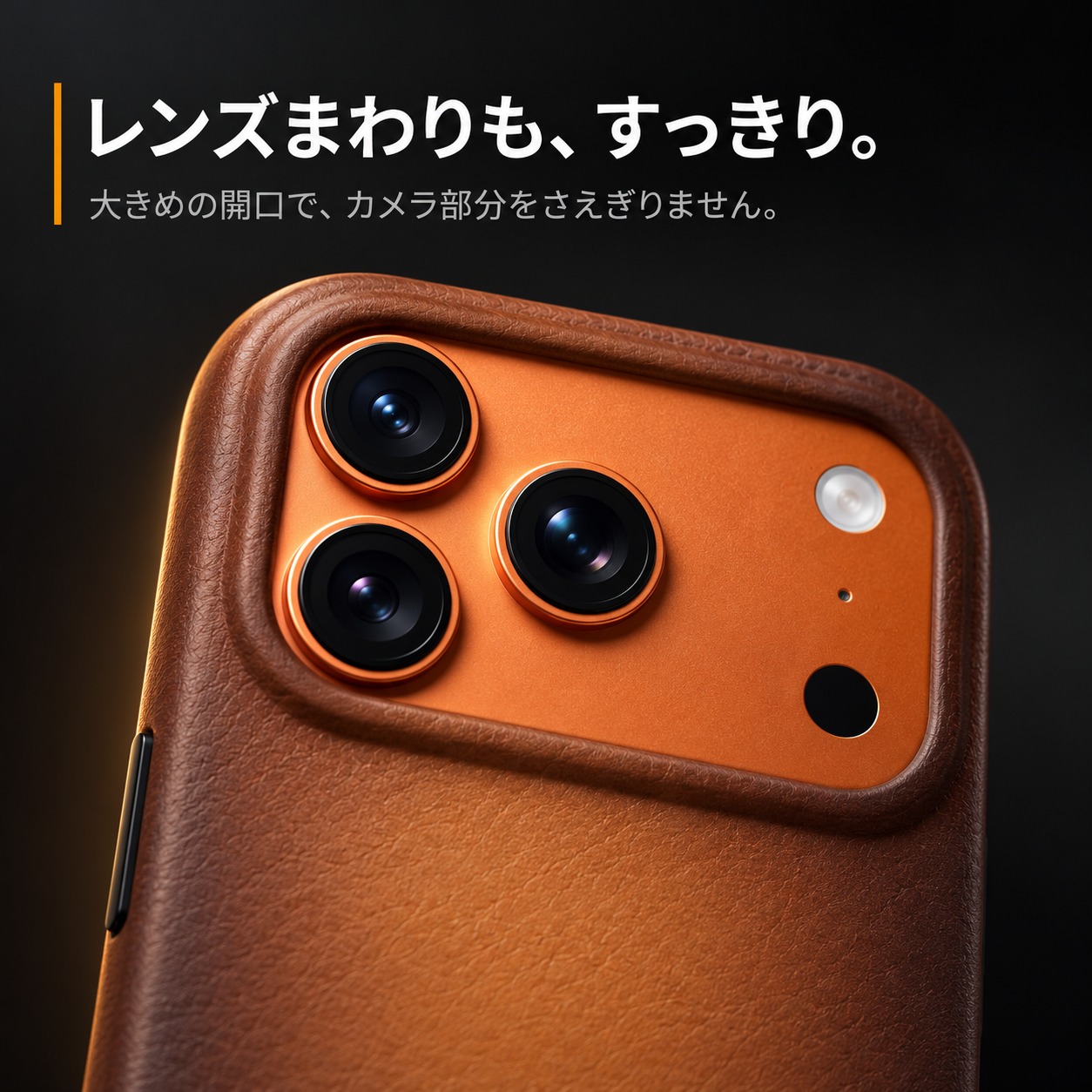 レンズまわりも、すっきり。