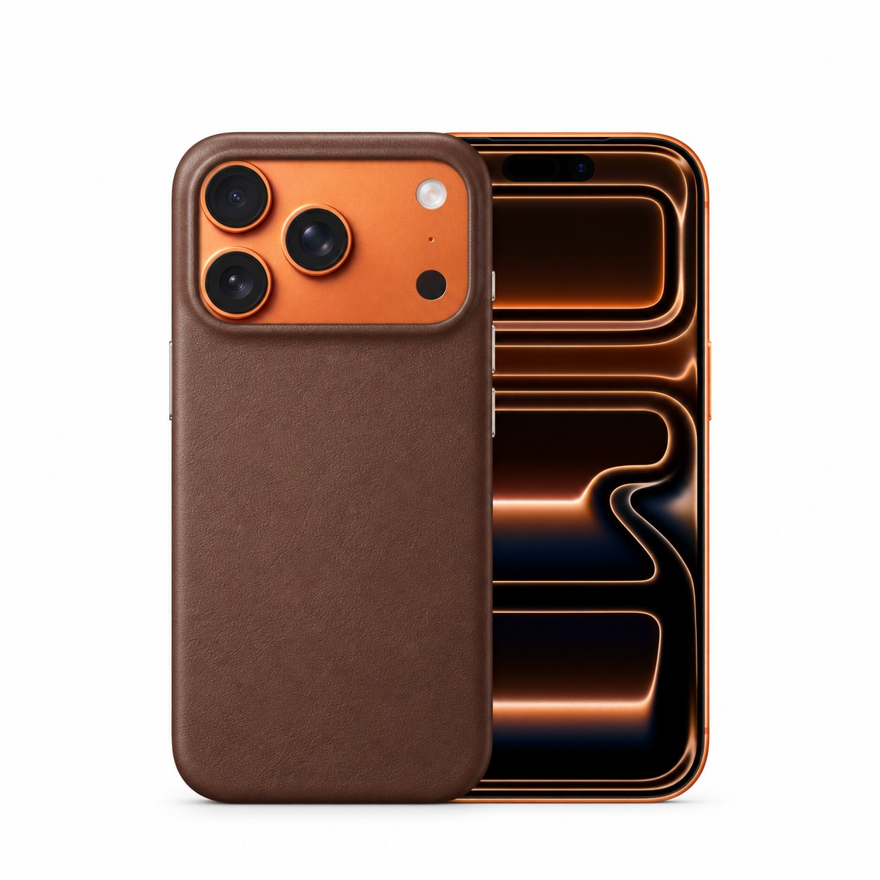 イタリアンレザー本革ケース iPhone 17 Pro ブラウン