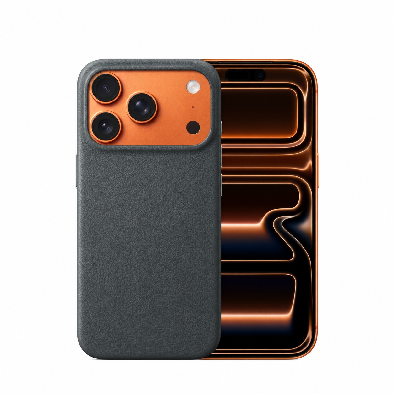 イタリアンレザー本革ケース iPhone 17 Pro グレー