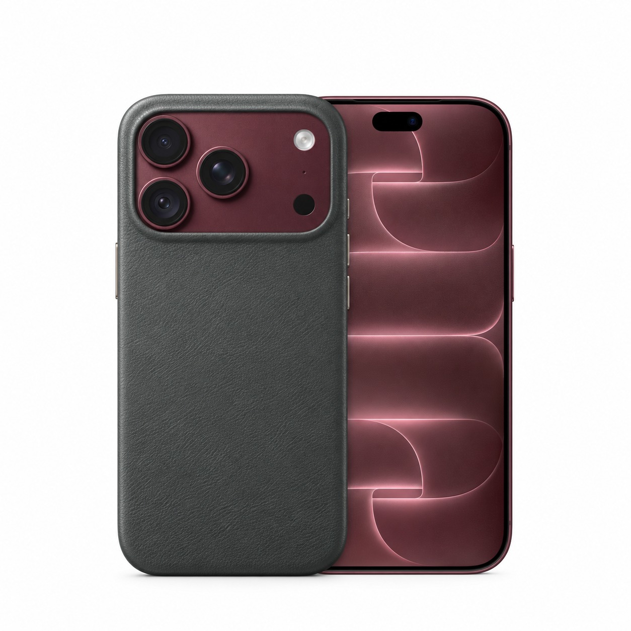 イタリアンレザー本革ケース iPhone 18 Pro グレー