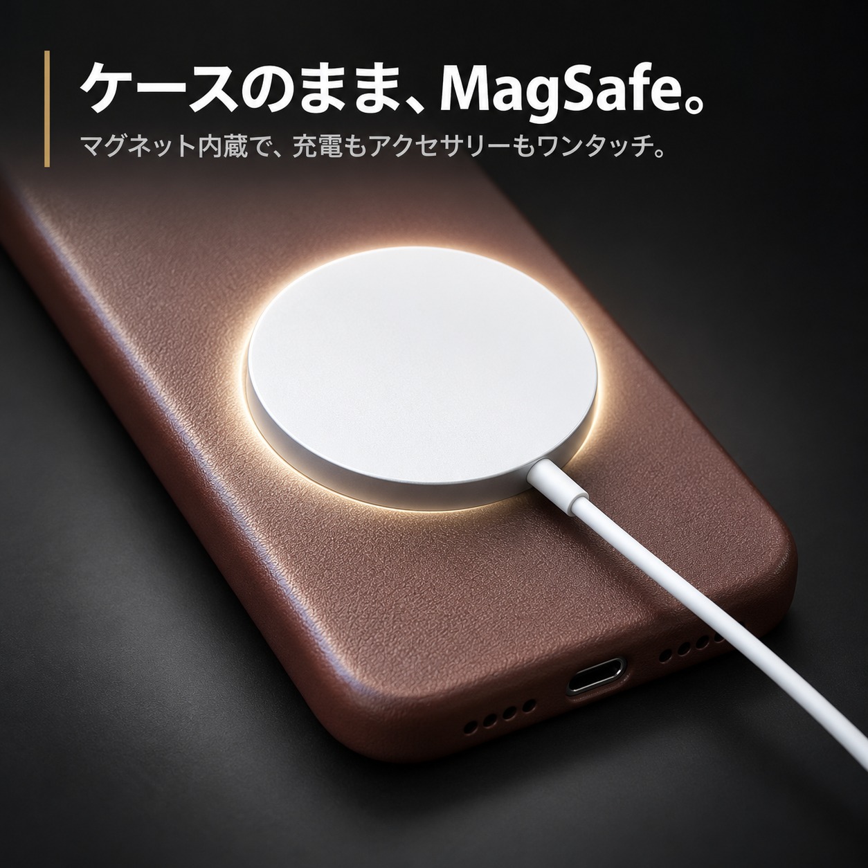 ケースのままMagSafe充電