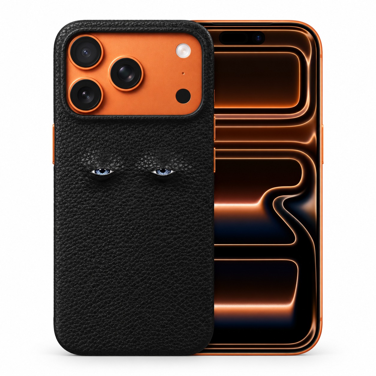 本革シボ革ケース iPhone 17 Pro ブラック