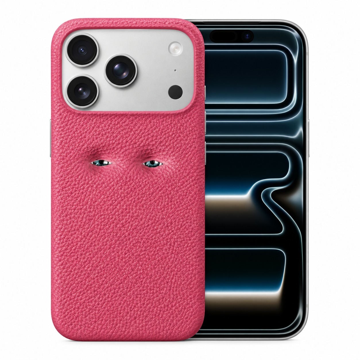 本革シボ革ケース iPhone 17 Pro ローズピンク