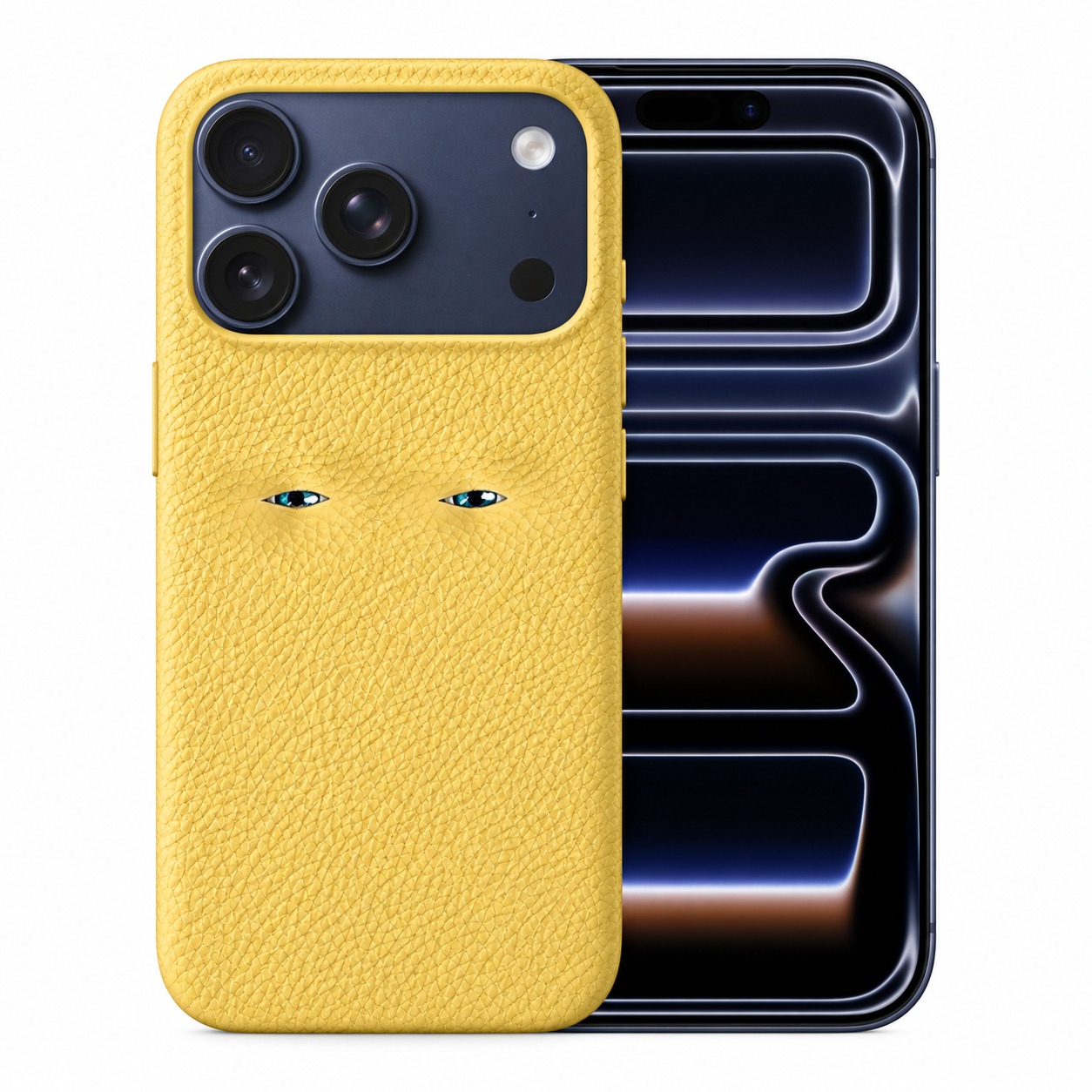 本革シボ革ケース iPhone 17 Pro イエロー