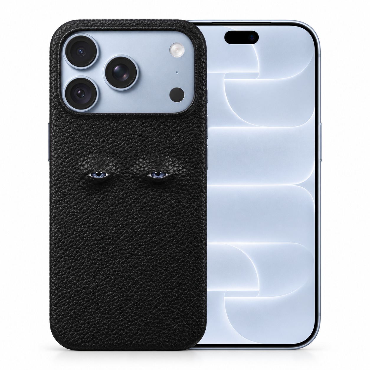 本革シボ革ケース iPhone 18 Pro ブラック