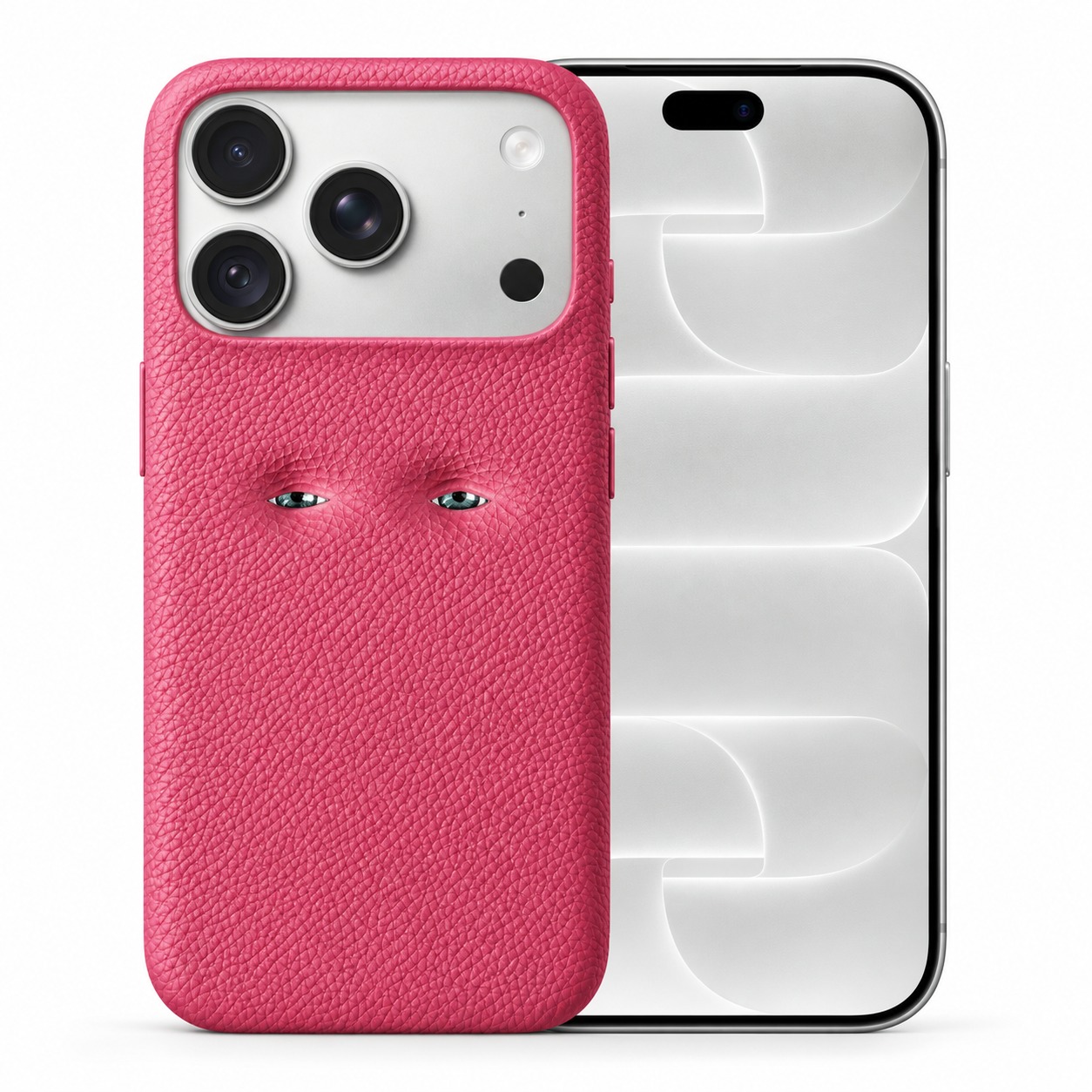 本革シボ革ケース iPhone 18 Pro ローズピンク