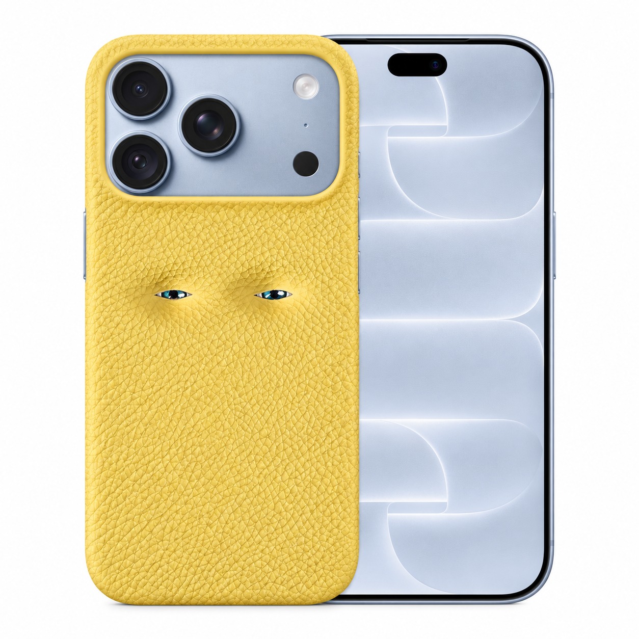本革シボ革ケース iPhone 18 Pro イエロー