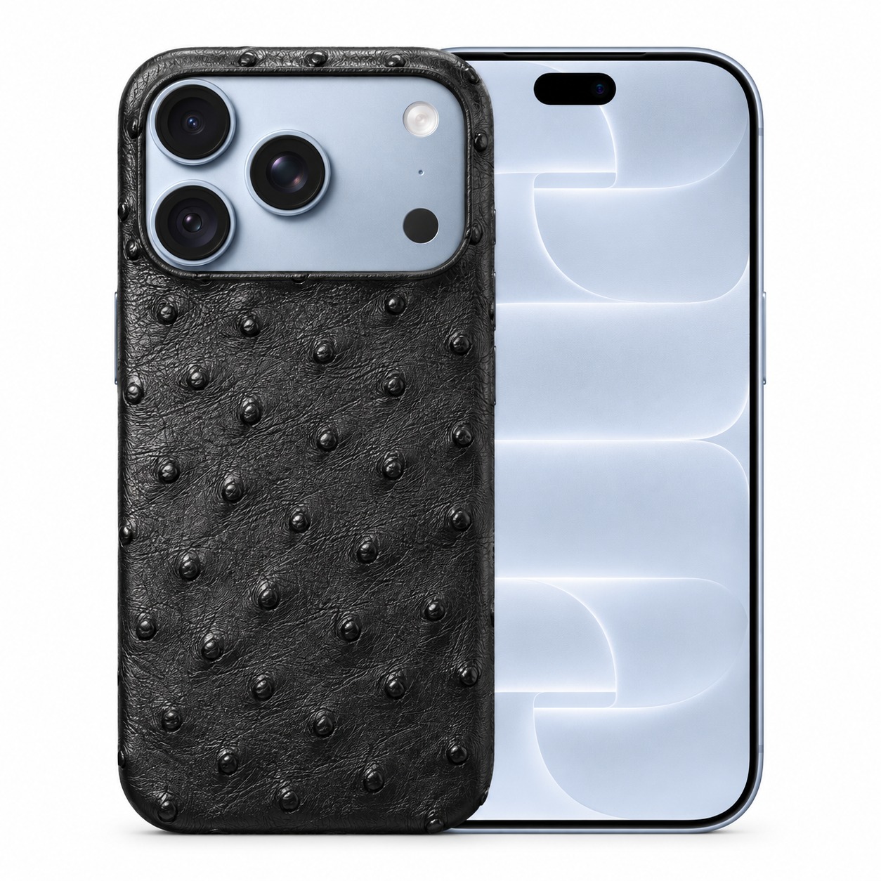 ダチョウ革ケース iPhone 18 Pro ブラック
