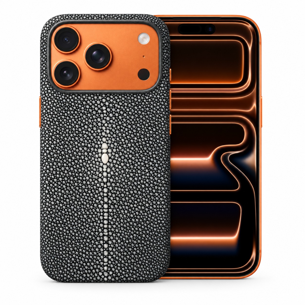 スティングレイ（エイ革）ケース iPhone 17 Pro グレー