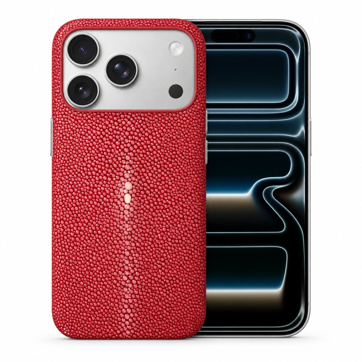 スティングレイ（エイ革）ケース iPhone 17 Pro レッド