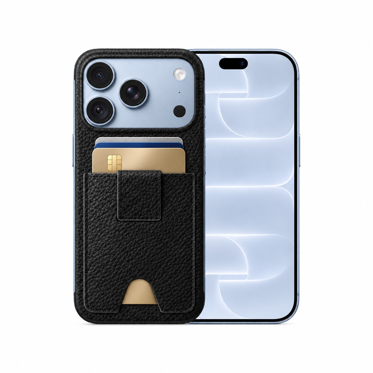 本革カードポケットケース iPhone 18 Pro ブラック