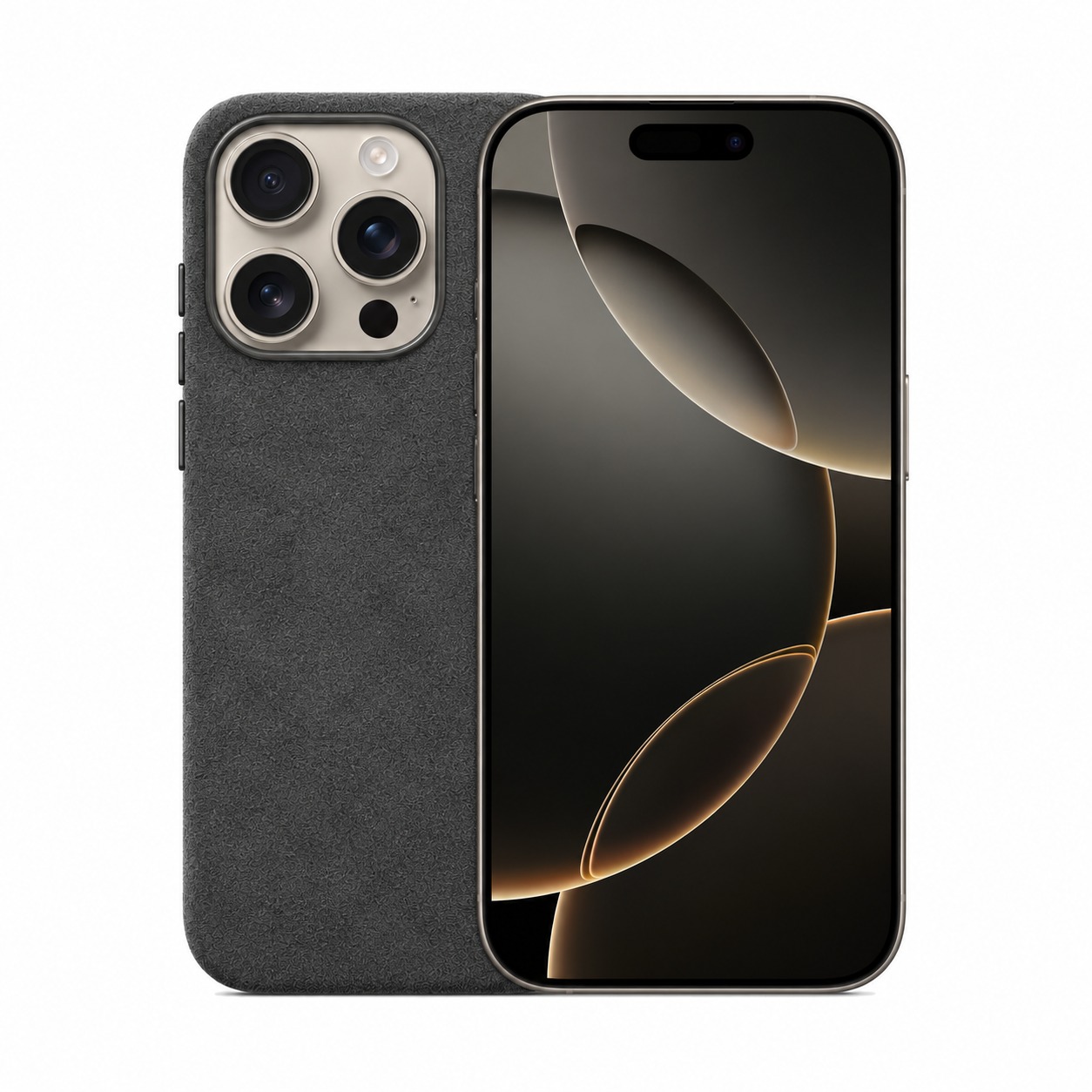 アルカンターラケース ダークグレー iPhone 16 Pro