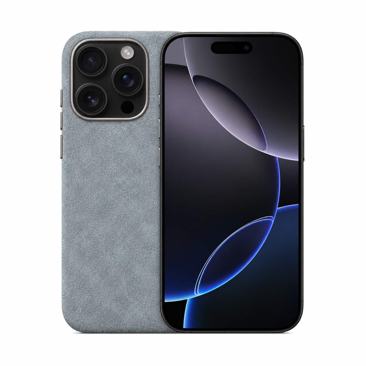 アルカンターラケース ライトグレー iPhone 16 Pro