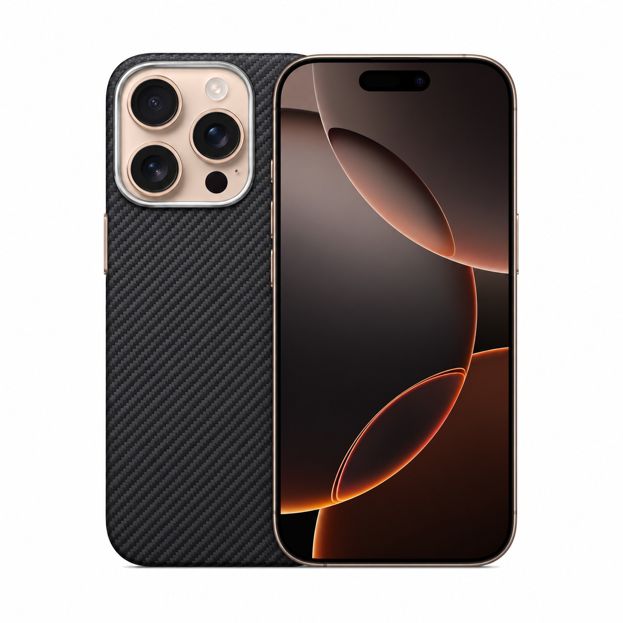 アラミド繊維ケース ブラックツイル iPhone 16 Pro