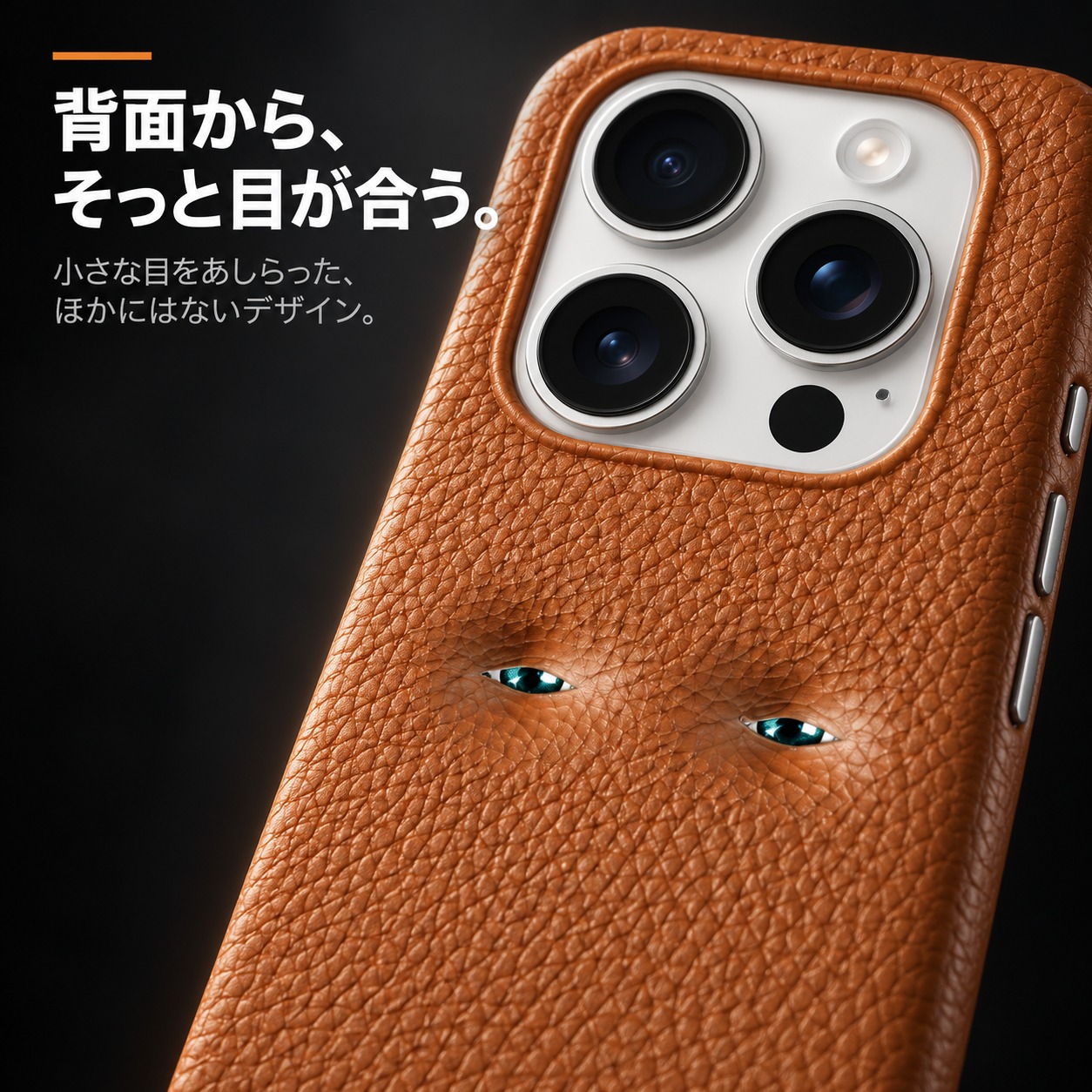 背面から、そっと目が合う。
