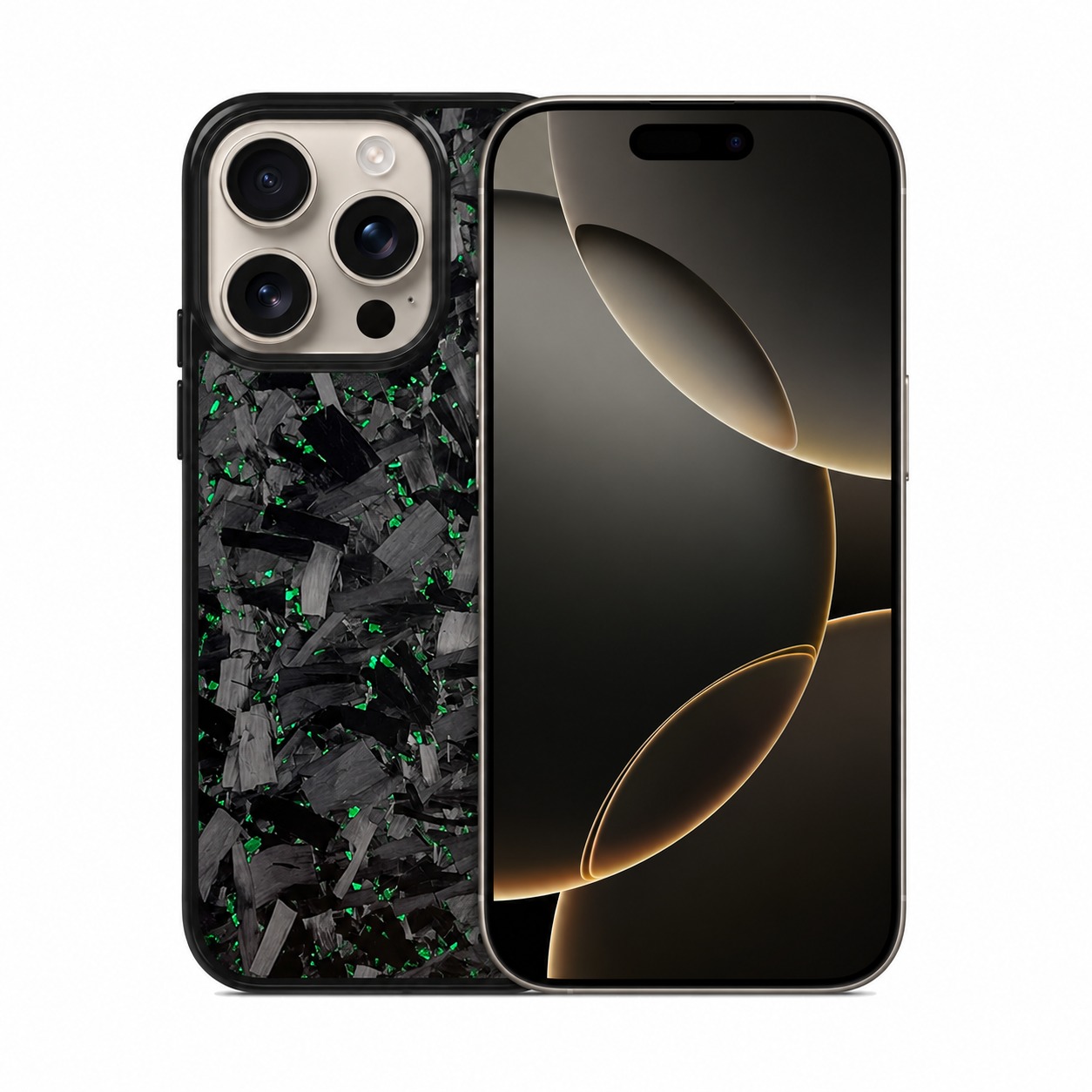 鍛造カーボンケース グリーン iPhone 16 Pro
