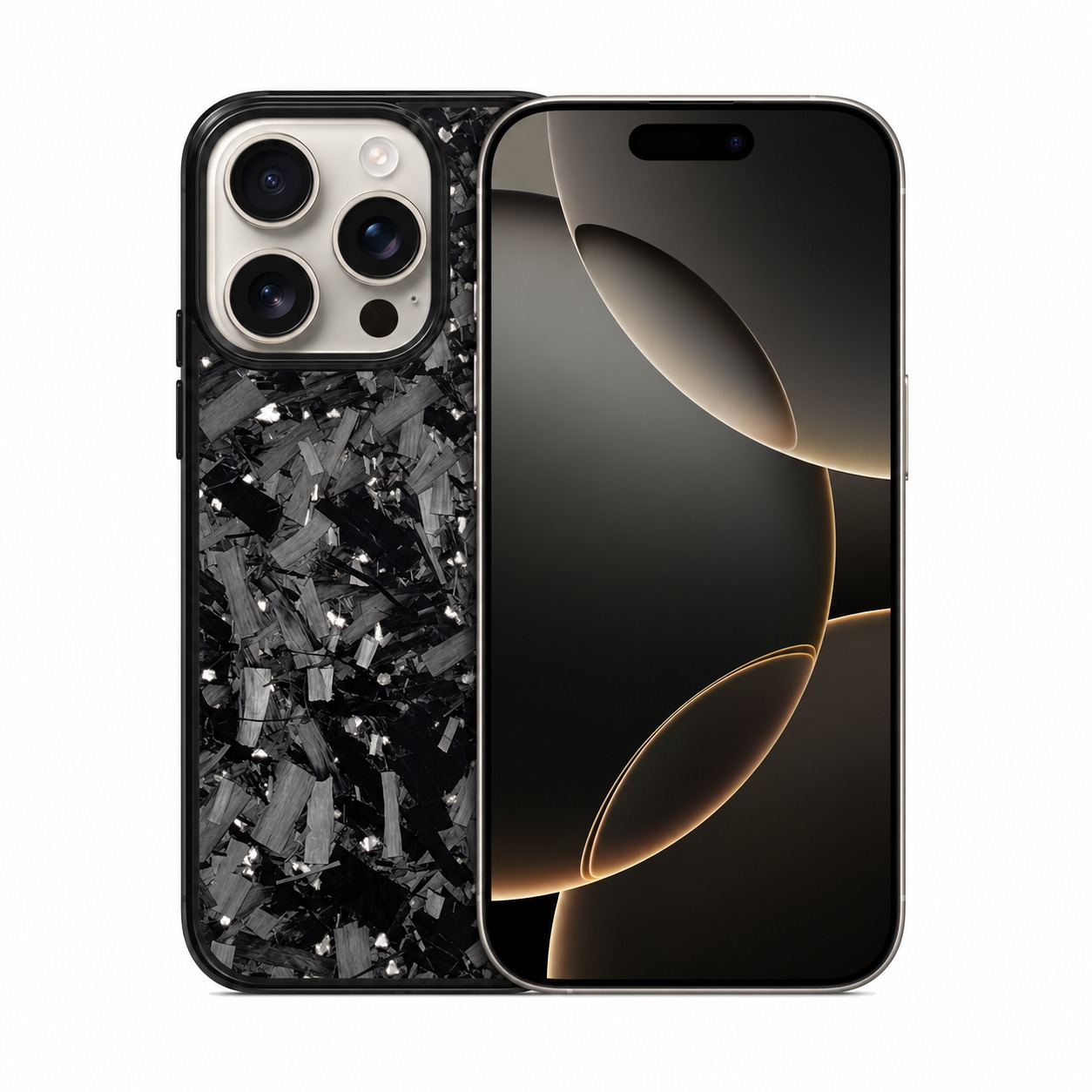 鍛造カーボンケース シルバー iPhone 16 Pro