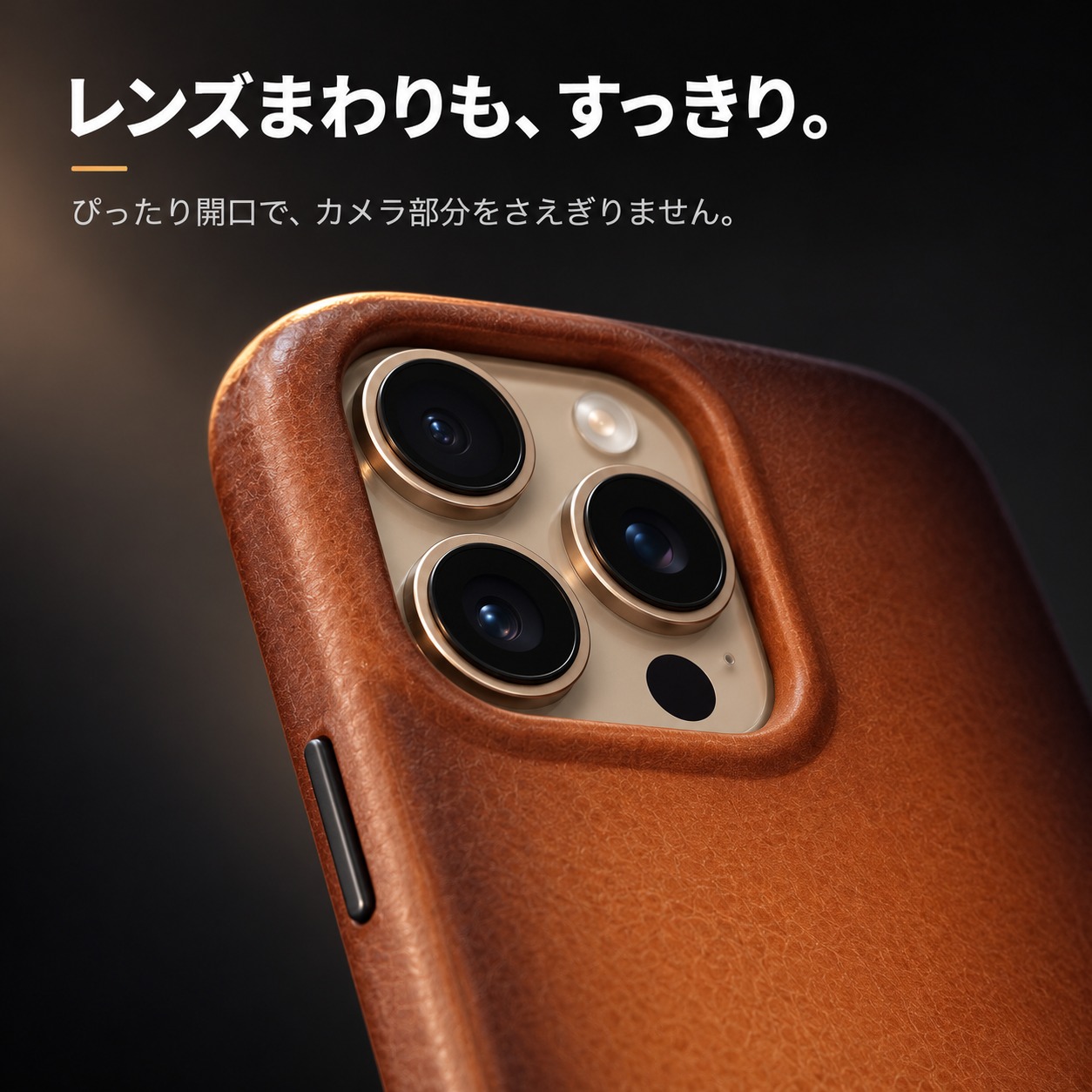 レンズまわりも、すっきり。