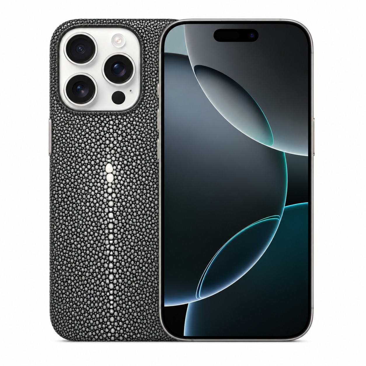 スティングレイ（エイ革）ケース iPhone 16 Pro グレー
