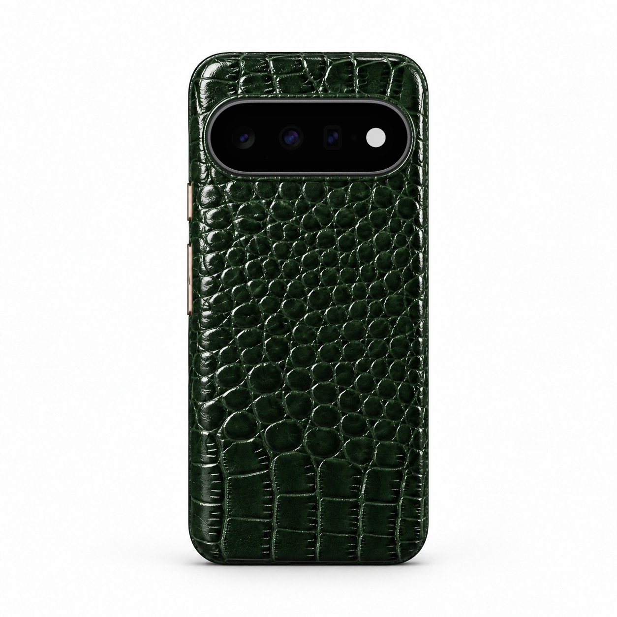 クロコ型押し本革ケース ダークグリーン Pixel 11