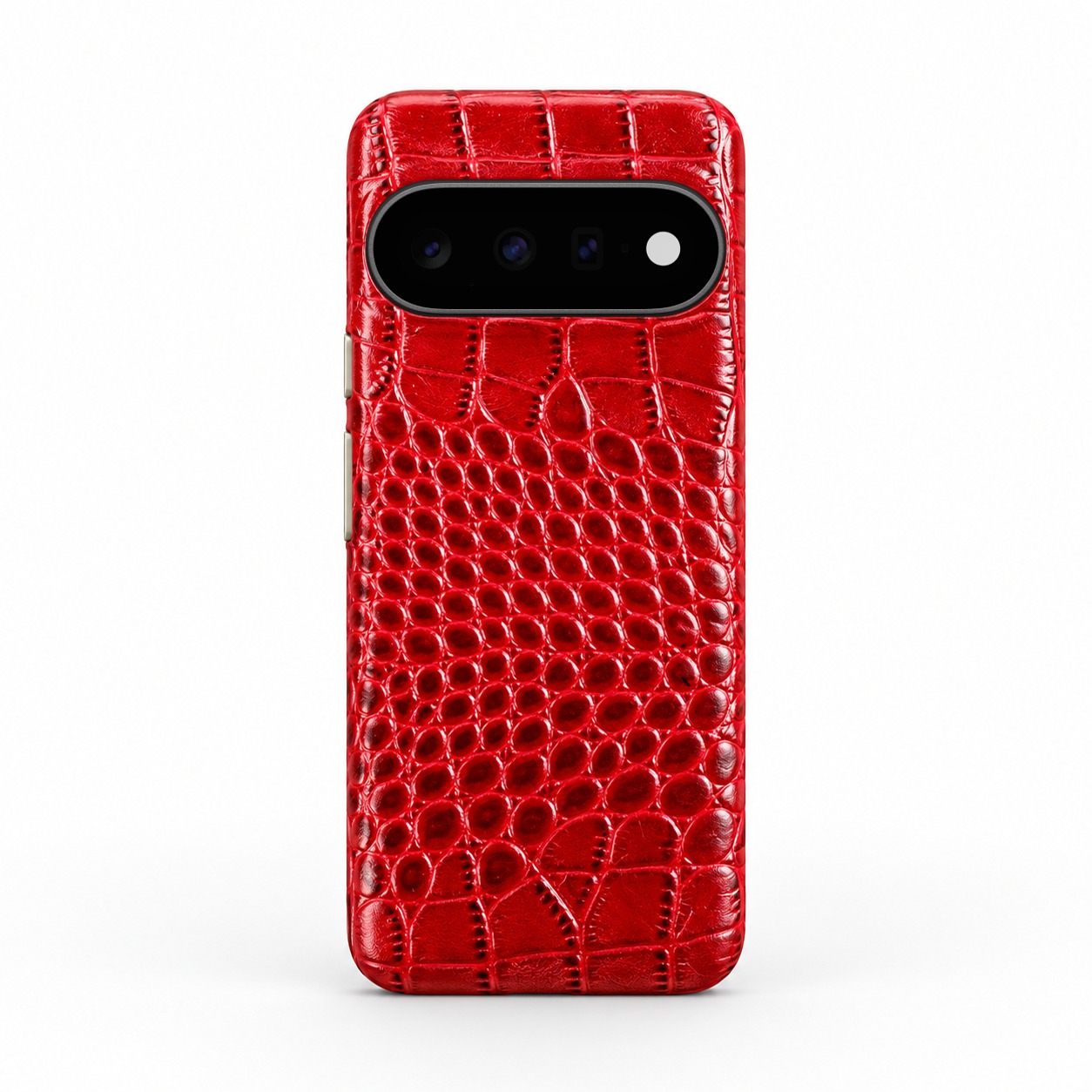 クロコ型押し本革ケース レッド Pixel 11
