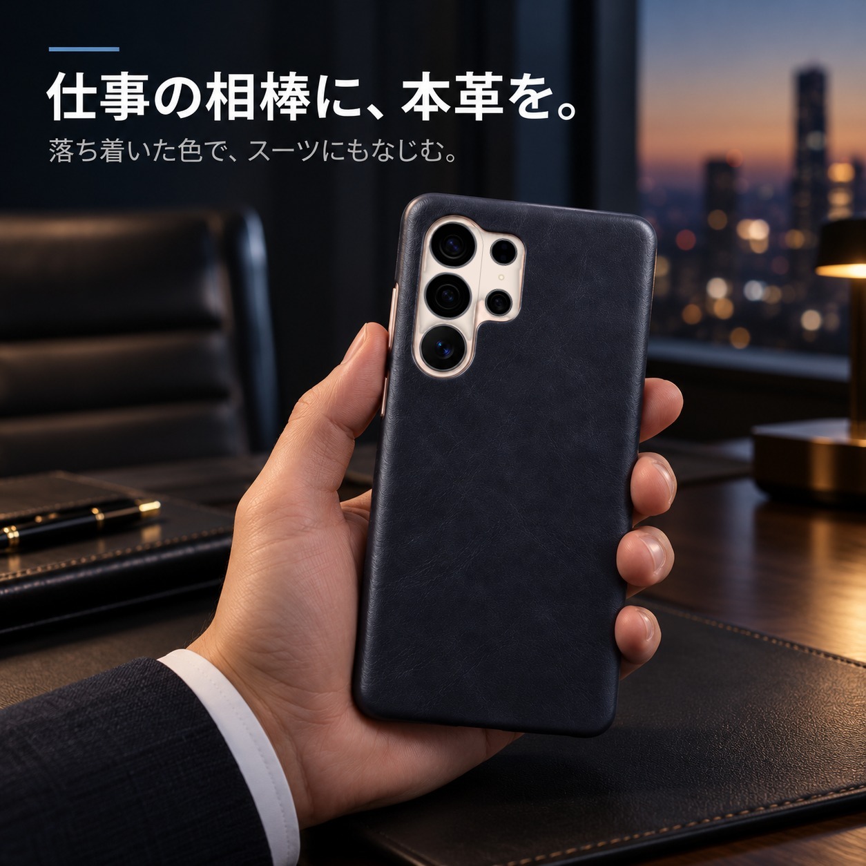 仕事の相棒に、本革を。