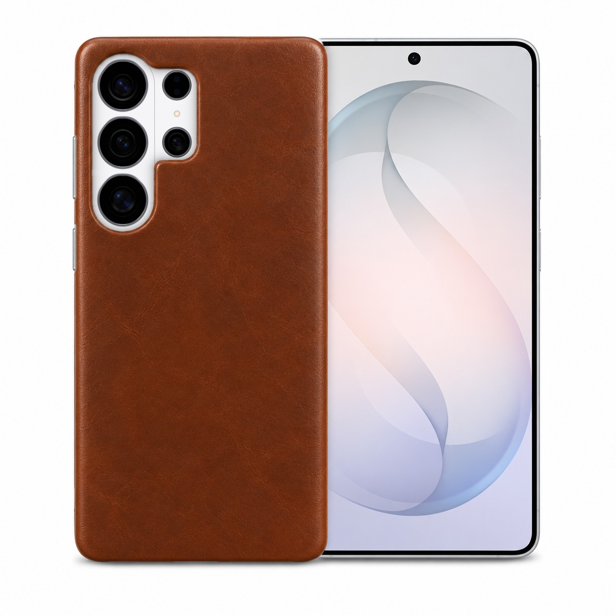 ヴィンテージ風 本革 Galaxy S26 Ultra ブラウン