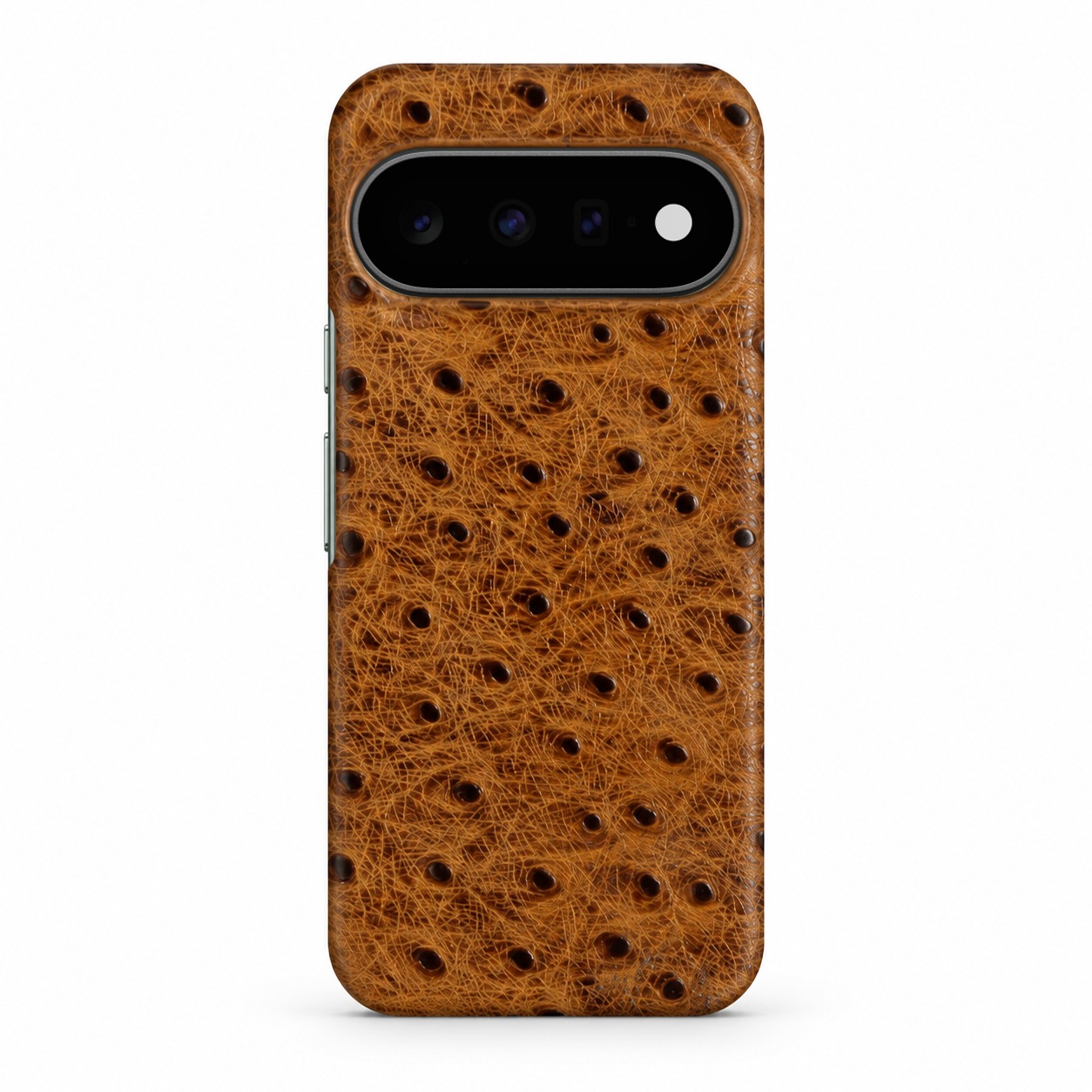 ダチョウ柄 本革ケース Pixel 11 キャメル