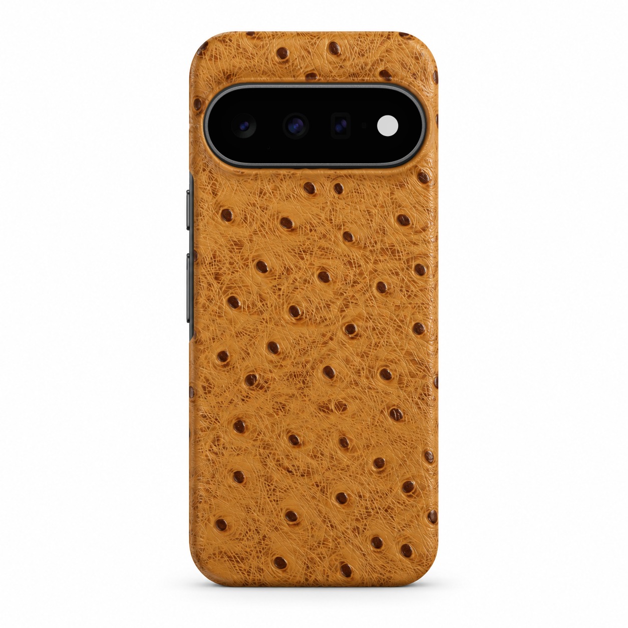 ダチョウ柄 本革ケース Pixel 11 マスタード