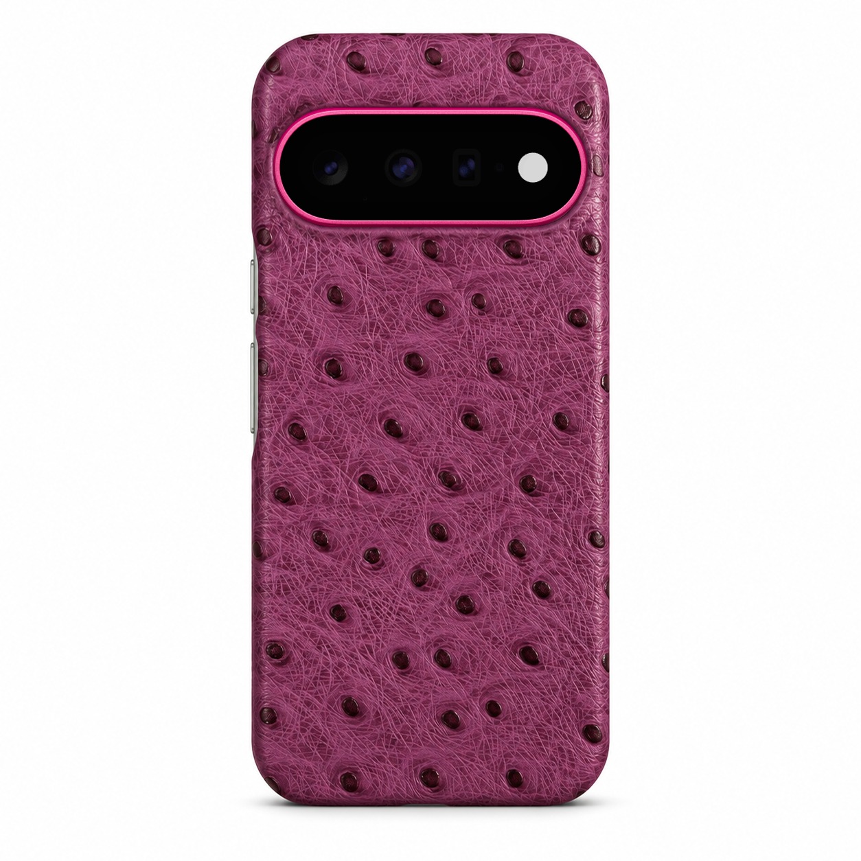ダチョウ柄 本革ケース Pixel 11 パープル