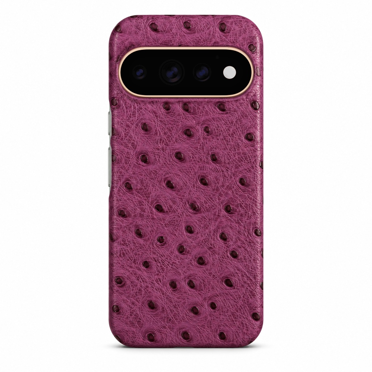 ダチョウ柄 本革ケース Pixel 11 Pro / 11 Pro XL パープル