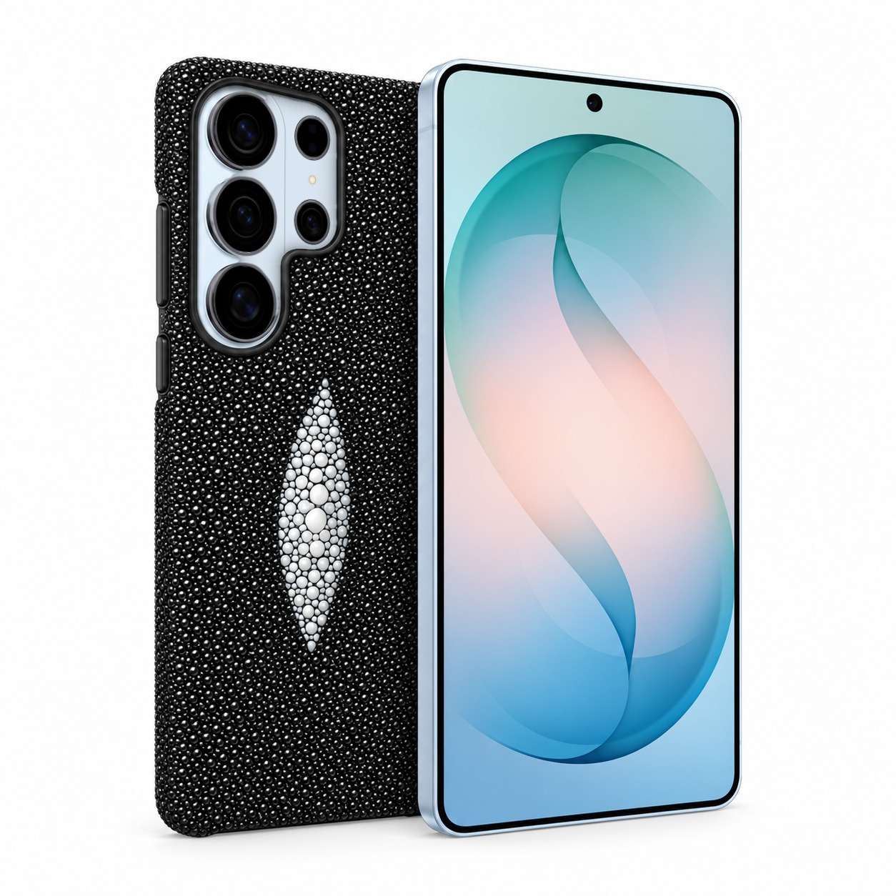 スティングレイ（エイ革）Galaxy S26 Ultra ケース ハーフラップ 本革