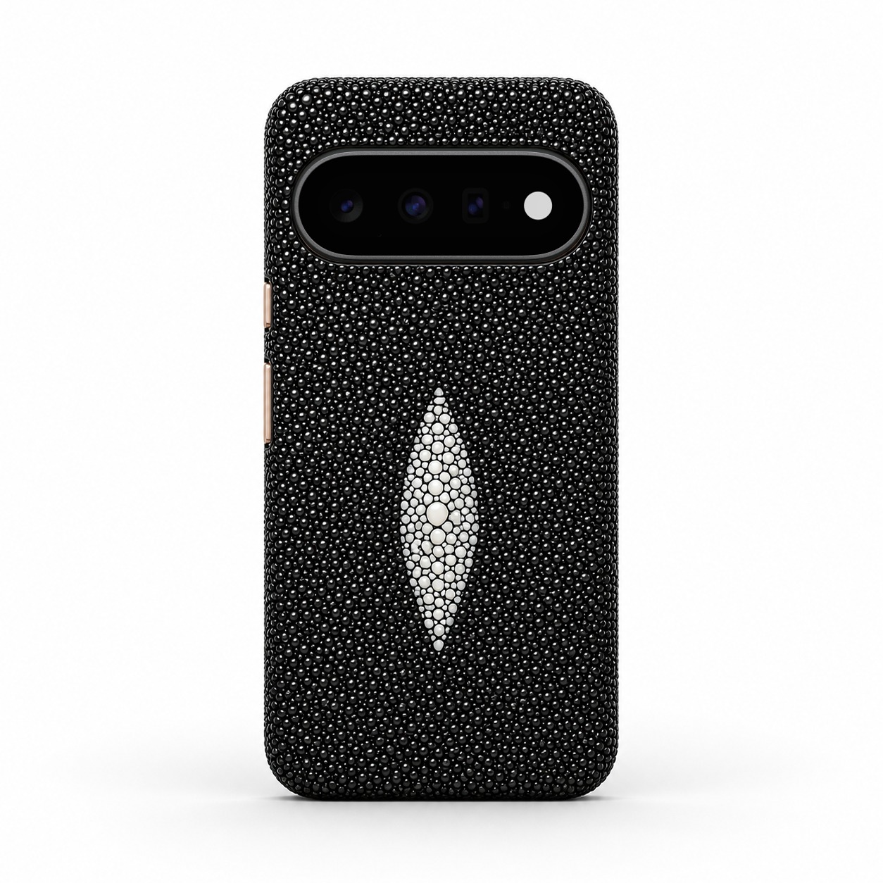 スティングレイ（エイ革）ケース ブラック・ホワイトアイ Pixel 11