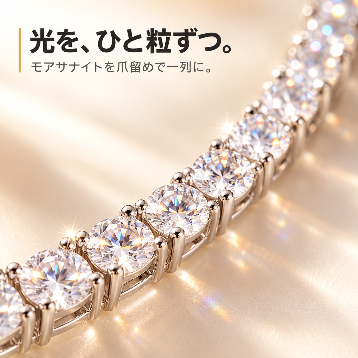 モアサナイトのクローズアップ