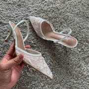 リセ メッシュスリングバックパンプスのディテール（画像5）
